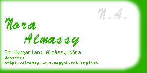 nora almassy business card